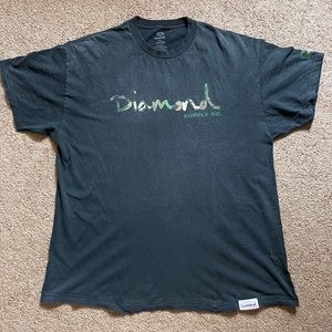 Diamond supply co. Used black shirt, 2XL